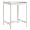 Garden Table White 82.5 x 82.5 x 110 cm Solid Pine Wood