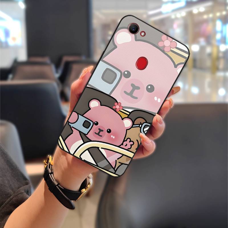 Silicone Cute Phone Case For OPPO F7 Waterproof Fashion Design Full wrap Protective Couple Dirt-resistant Anti-dust TPU