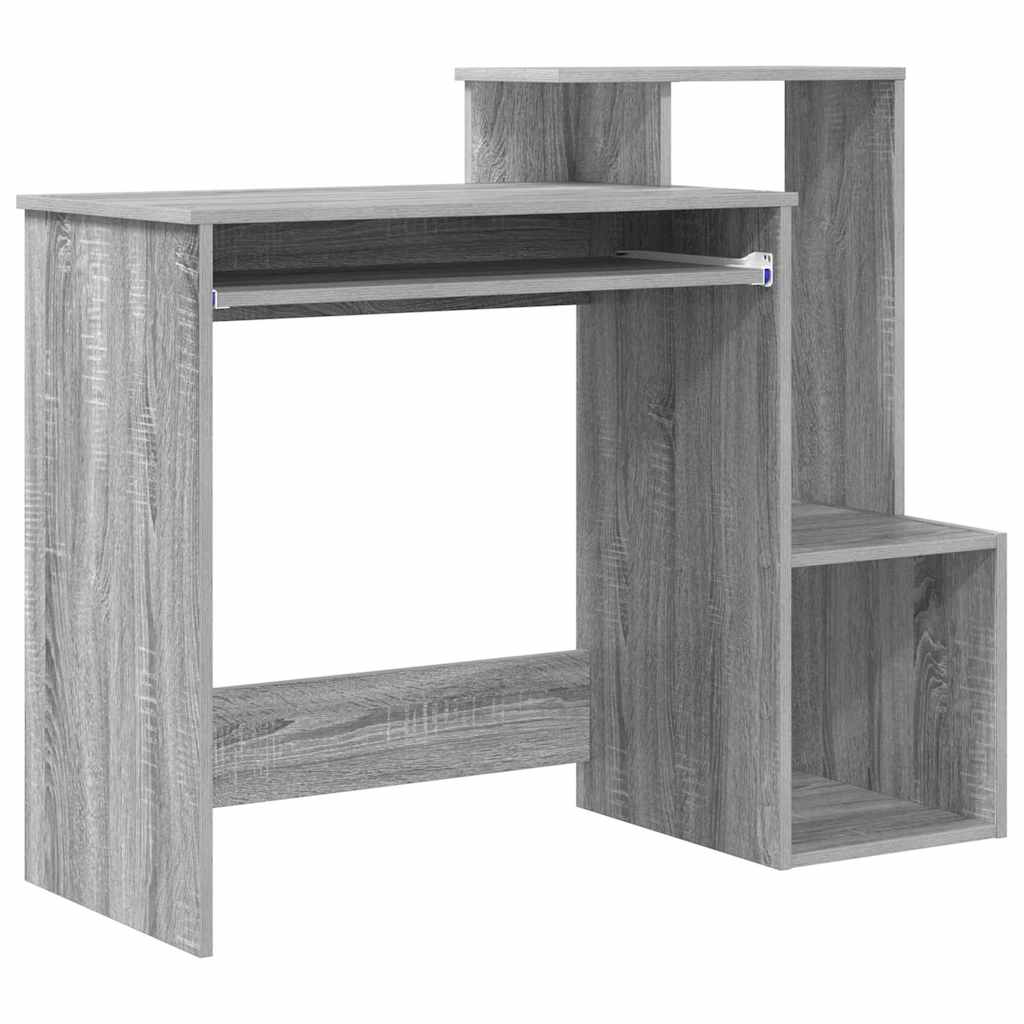 Desk Grey Sonoma 106 X 41 X 88.5 Cm Engineered Wood