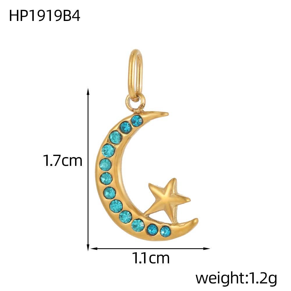 CARLIDANA DIY Baroque Zircon Heart Star Handmade Accessories Charm Stainless Steel Gold Plated Pendant Fashion Jewelry Making