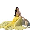 Sanya beautiful photo dress seaside vacation yellow big skirt backless dress sexy beach dress atmosphere
