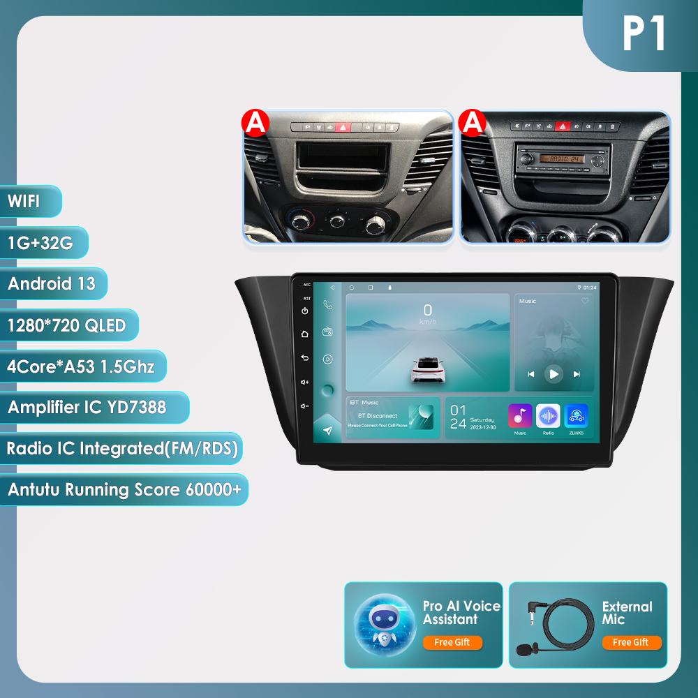 Hizpo 4G 9'' AI Intelligent System Wireless CarPlay Android Auto Radio for Iveco Daily 2013-2021 Car Multimedia GPS 2din Intelligent Screen DVR Cam