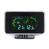 2in1 M10 -40 - 50℃ DC 12V-24V 9.5x6.3x3.2cm LCD Digital Gauge Voltage Pressure Water Temp Meter Alarm