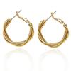 Simple Chain Earrings Ring Metal Round Hoop Earrings Fashion Circle Hoops Statement Earrings for Women Party Jewery