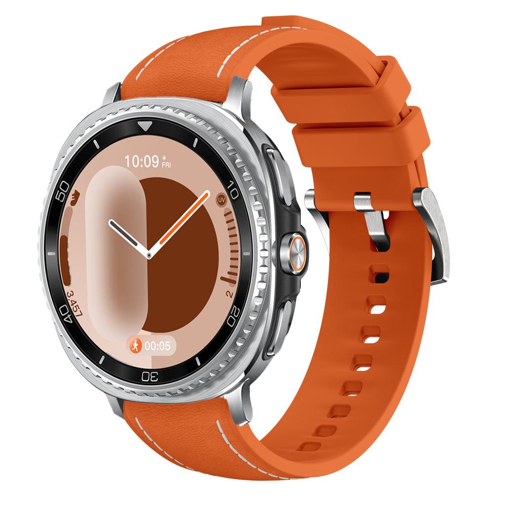 Original Silicone+Leather Strap for Samsung Galaxy Watch 8 Classic 46mm Comfortable Bracelet Galaxy Watch 8 40mm 44mm Wristband