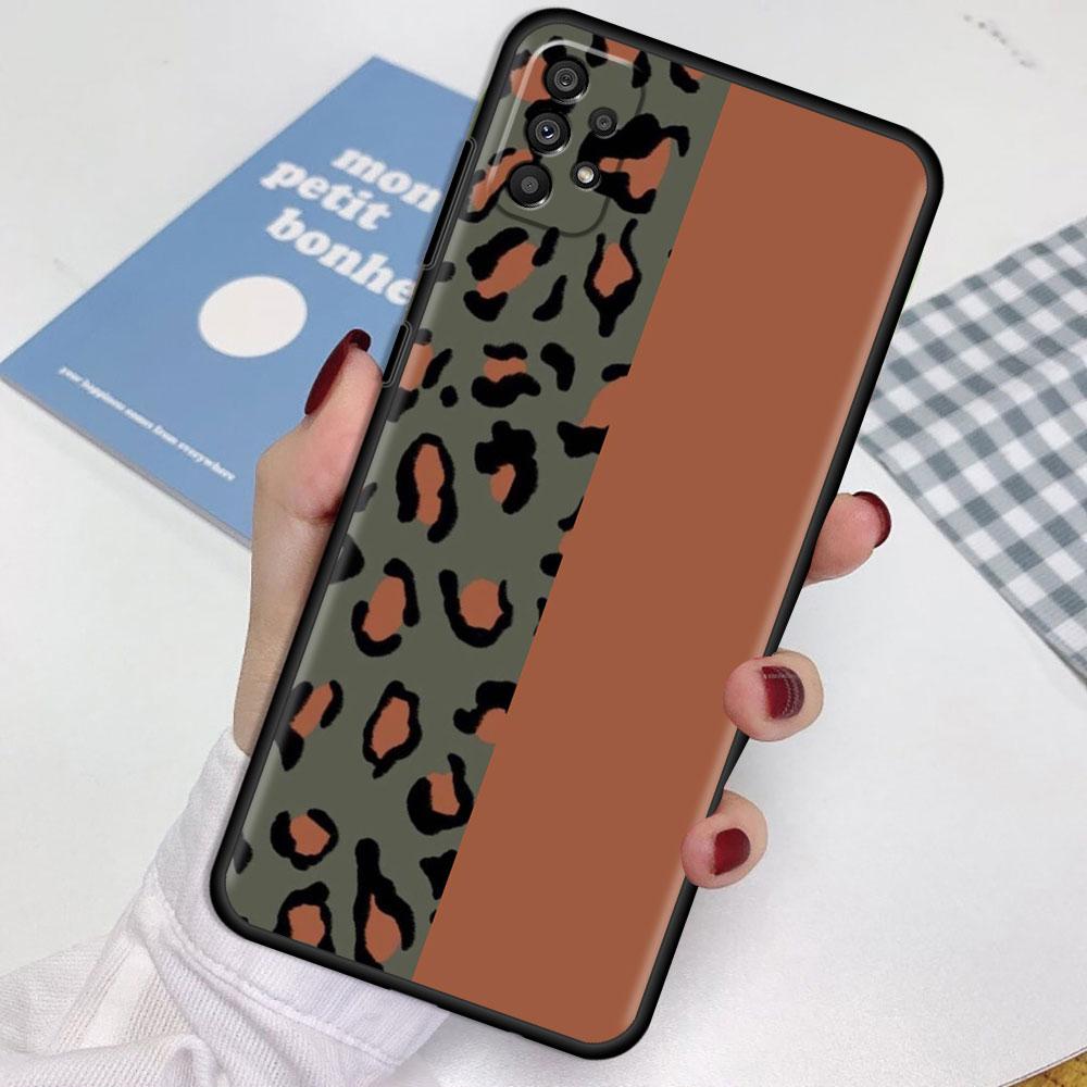 Skal För Samsung Galaxy A52 A12 A51 A32 A21s A71 A53 A13 A32 A72 A31 A33 A22 A03 A41 Telefonskal Mode Leopardmönster