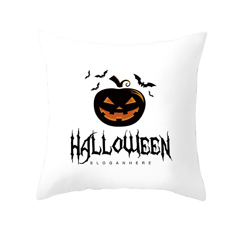 New Halloween Cushion Cover Home Gift Sofa Cushion Peach Leather Velvet Car Bedside Pillow Cover