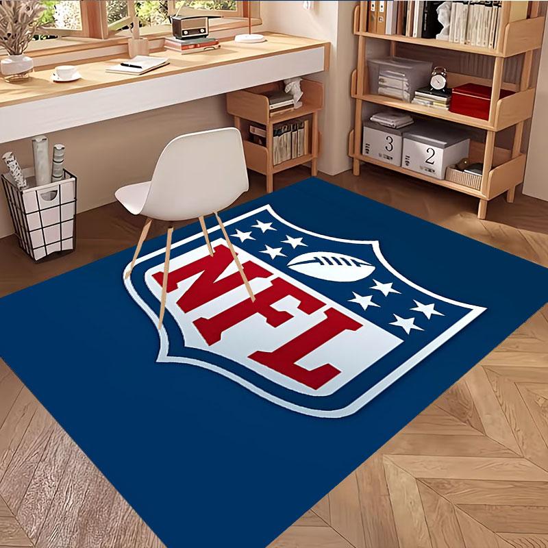 NFL Print Rug, Washable Floor Carpet, For Entryway Dorm Laundry Room Office Study, Home Decor Birthday Christmas Gift