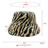 2023 Autumn/Winter Tiger Stripe Faux Rabbit Fur Bucket Hat - Women's Plush Basin Hat & Men's Fashionable Warm Hat