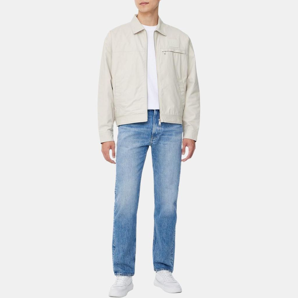 Calvin Klein Solid Color Loose Fit Zip Long Sleeve Jacket Men Jackets Light-Beige J326713-PDH