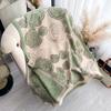 Rose Thickened Imitation Cashmere Scarf Women'S Warm Air Conditioner Shawl Outer Scarf Dual-Purpose