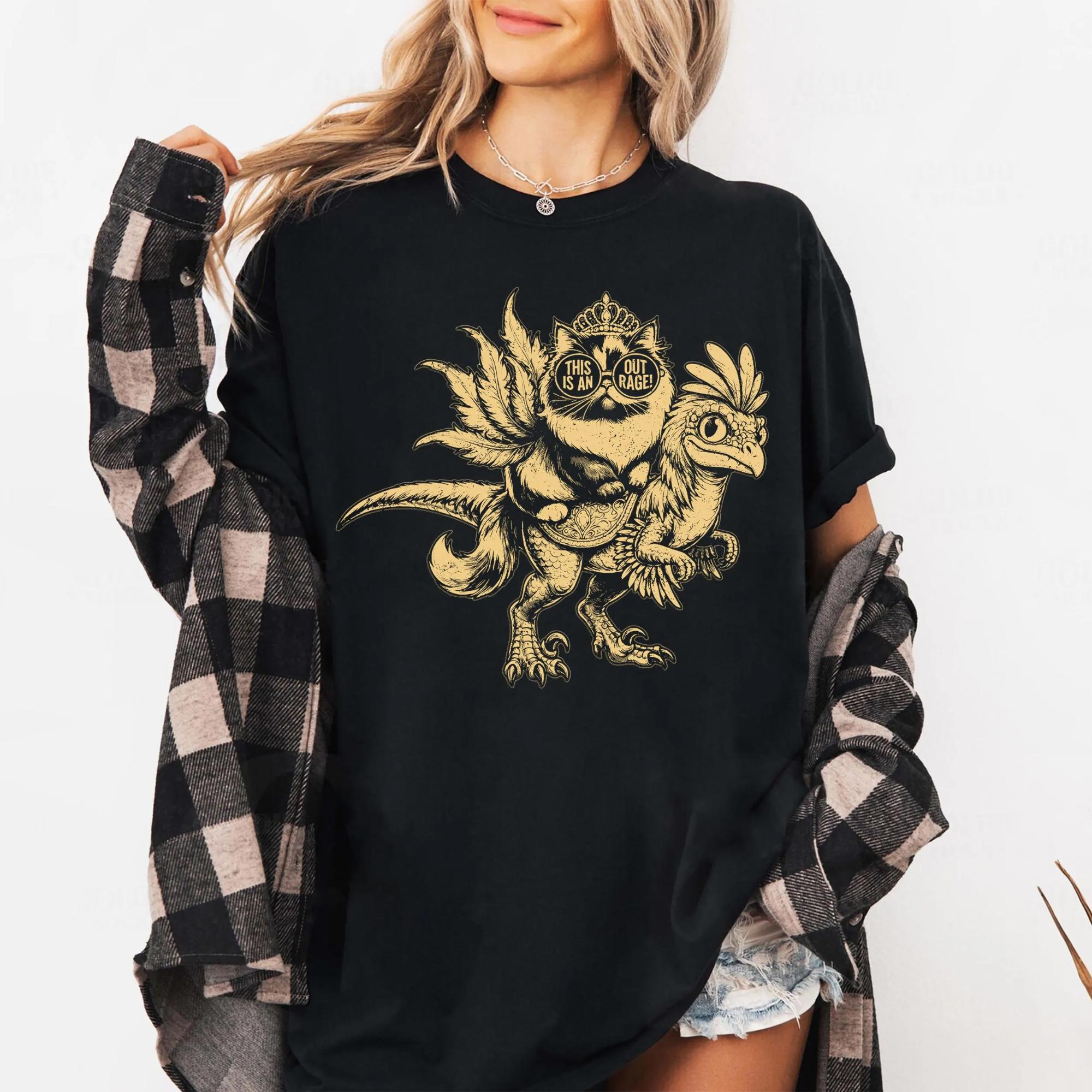

Dungeon Crawler Carl Pattern Printed Tshirt for Womens SpringSummer Fashion Trend Pure Cotton Top Neutral Short Sleeve Tshirt S