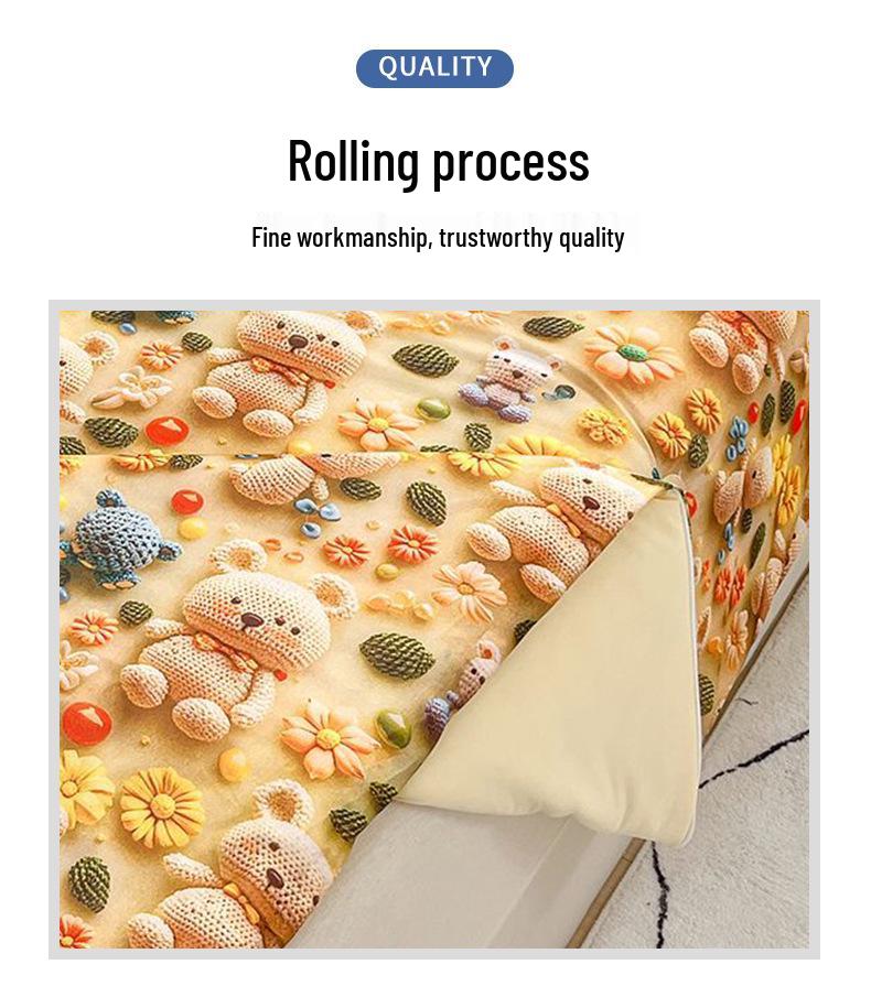 Kids' 3D Cartoon Summer Quilt - Lightweight, Washable Cotton for Dormitory/AC Use