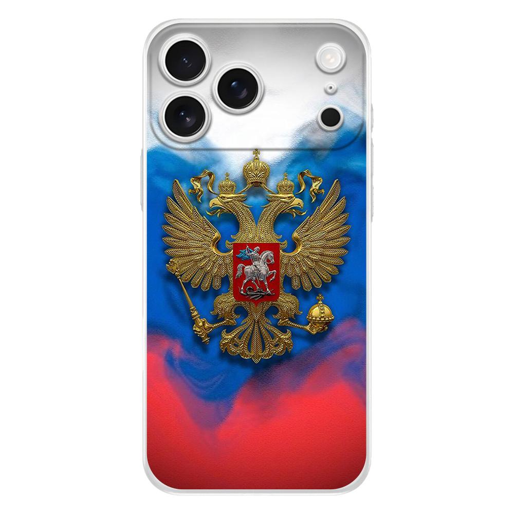 Soft Clear TPU Phone Case For iPhone 17 Air 16E 16 11 15 14 Pro MAX 12 13 7 8 Plus SE Easter Cover Protection Russian Flag
