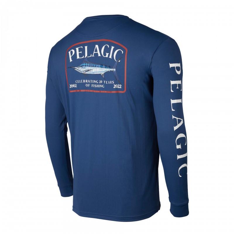 Mens Quick-Dry Fishing Shirt Long Sleeve UV Protection Outdoor Performance T-Shirt Breathable Round Neck