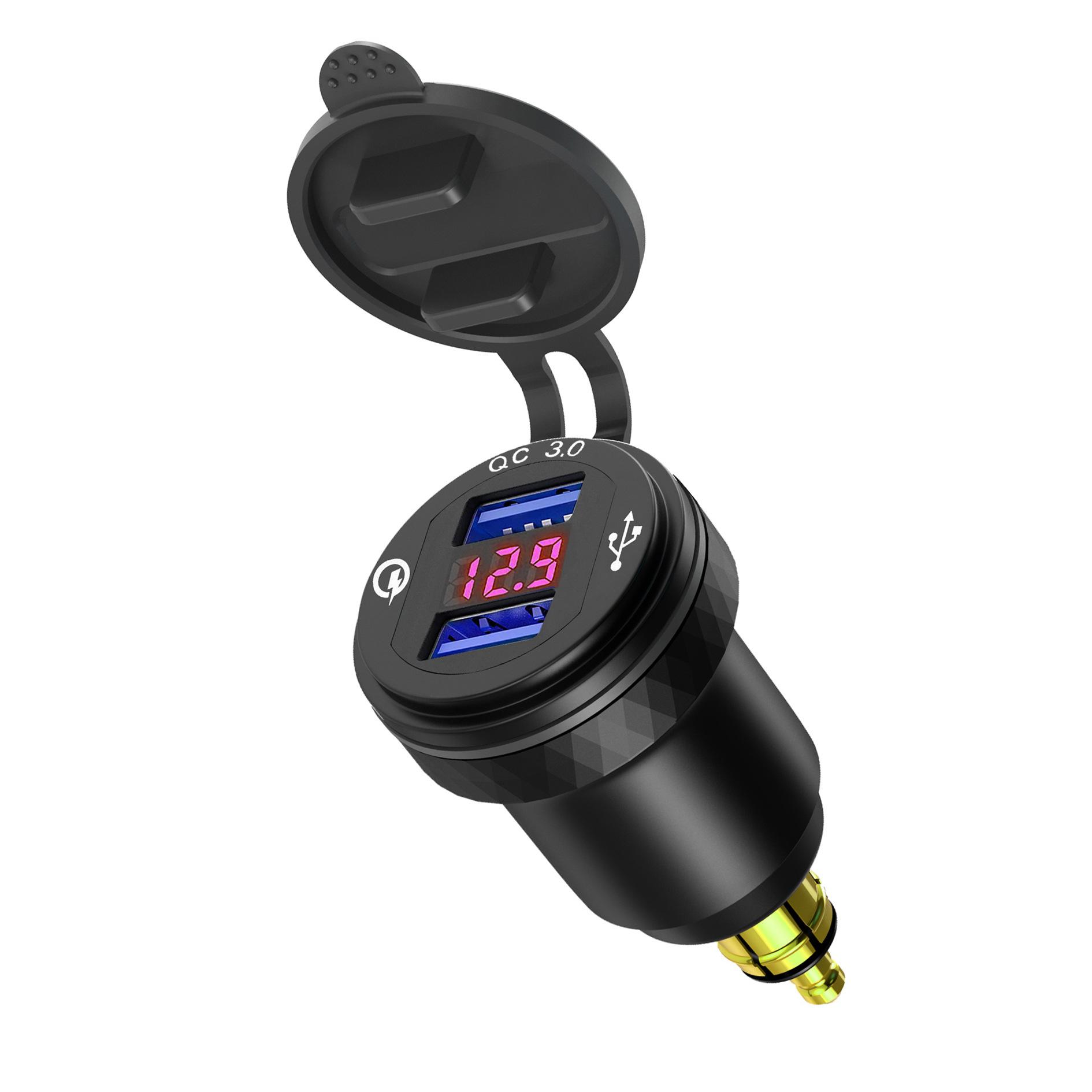 

Модернизированный двойной адаптер быстрой зарядки QC 3.0 для BMW F750GS F800GS Зарядное устройство для мотоцикла Hella DIN Plug Socket для Triumph Ducati красный