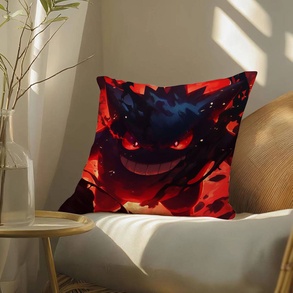 Pokemon Champion Team Anime Plush Pillow Cover Soft Short Plush Cushion Cover For Sofa Bedroom Home Decor Gift