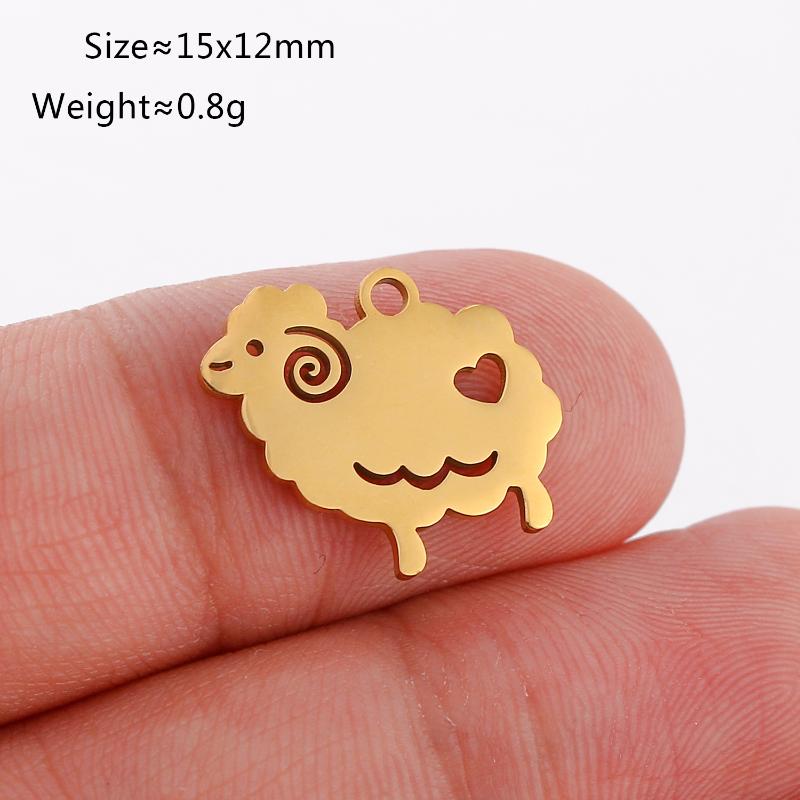 1Pc Stainless Steel Horse/Sheep/Giraffe Charms Cute Elephant Animal Pendant Diy Jewelry Making Accessory For Necklace Bracelet