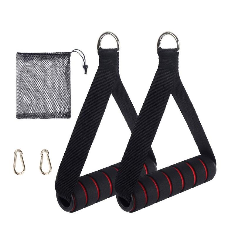 Gym Grip Resistance Bands Handles Fitness Anti-slip Grip Strong Nylon Webbing Grip Puller Handle Gantry Accessory Multifunction