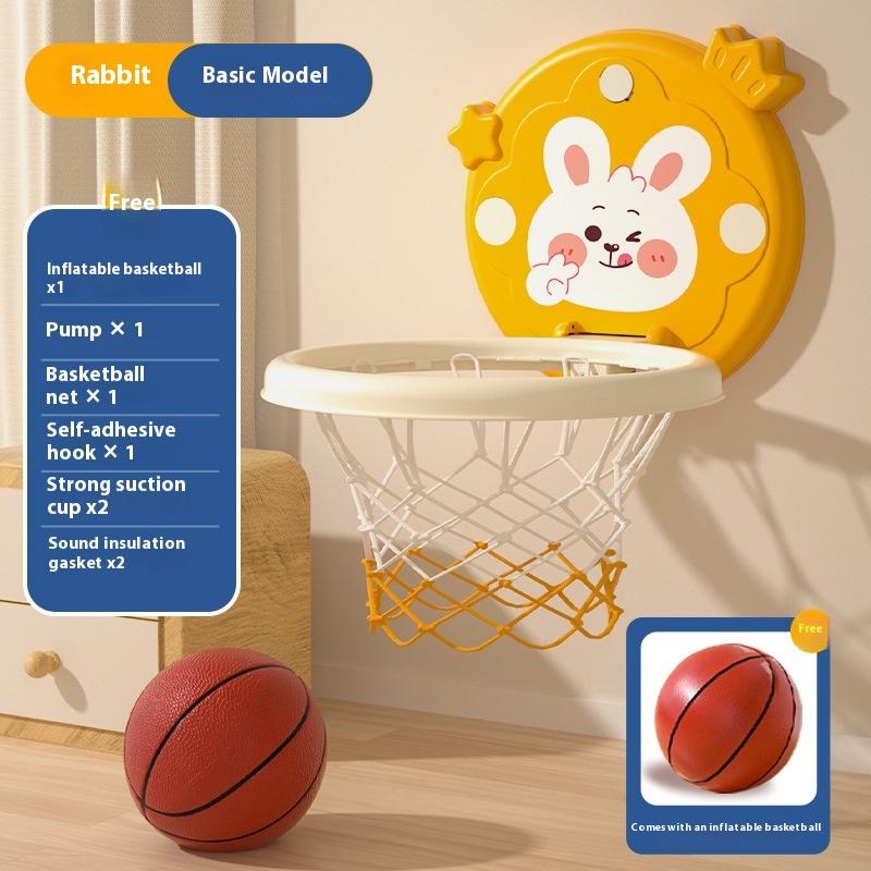 

1 комплект Атлетическая мультяшная животная баскетбольная доска складная с мини-баскетбольным тренировочным мячом для детей подвесное мини-баскетбольное кольцо A2