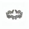 Stilvoller Einzigartiger Schmetterling Verstellbarer Ring Für Frauen Mit Trendigem Kuhdruck-Design