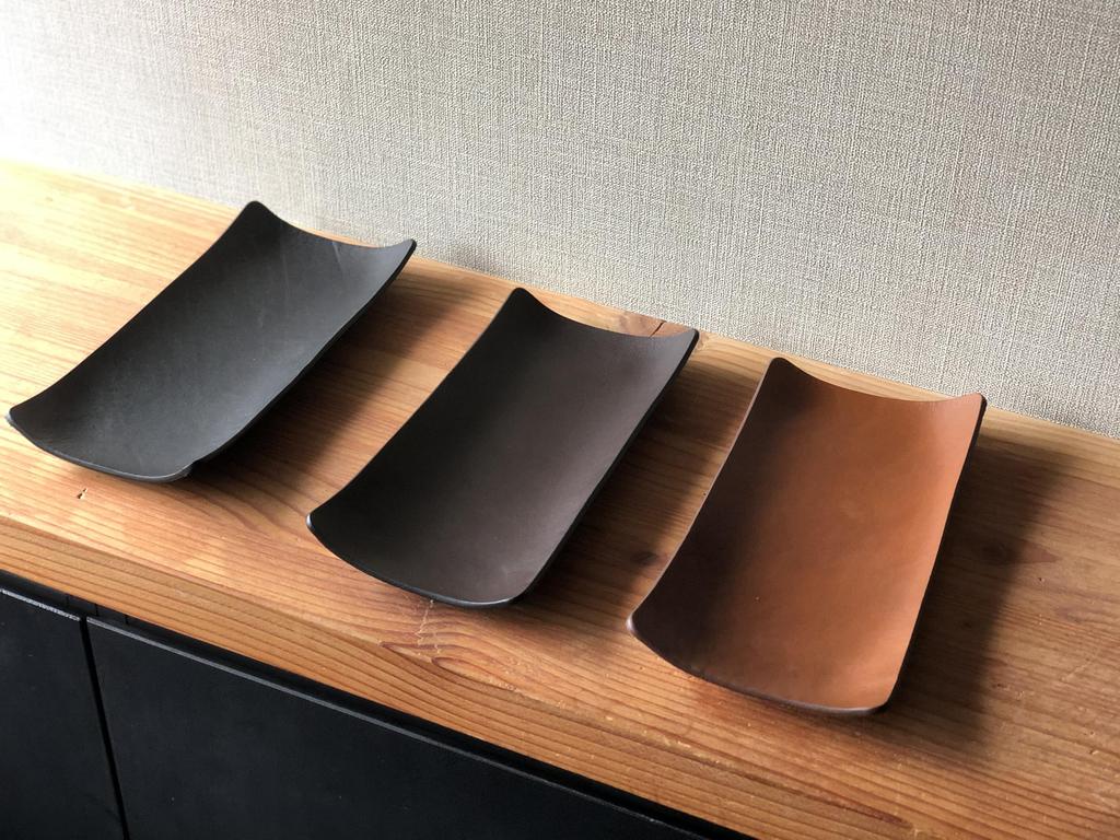 atelierCODEL Leather Tray, Accessory Holder. Crafted by artisans from a single piece of leather, this large, genuine leather accessory tray is made