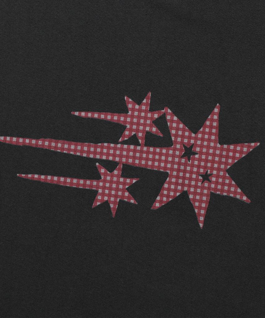 NICEGHOSTCLUB Check 3Star Basic Ringer Tee_Charcoal(Ng2Gmut537A)