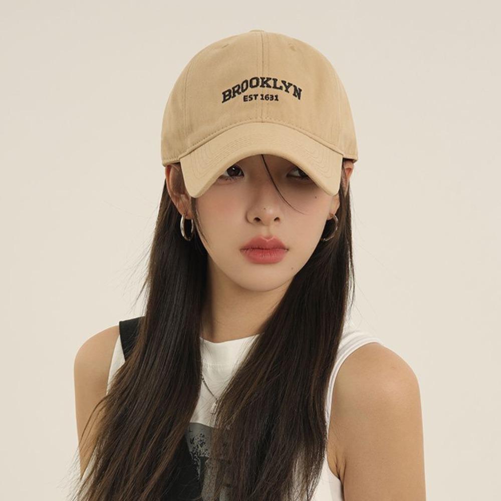 Anti-UV Men Baseball Hat Breathable Women Sunshade Hat Embroidered Letter Peaked Cap Spring