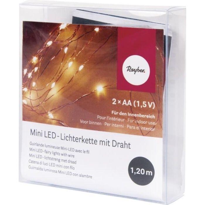 Guirlande lumineuse 10 LED (intérieur) 120cm jaune lumineux - Rayher Jaune