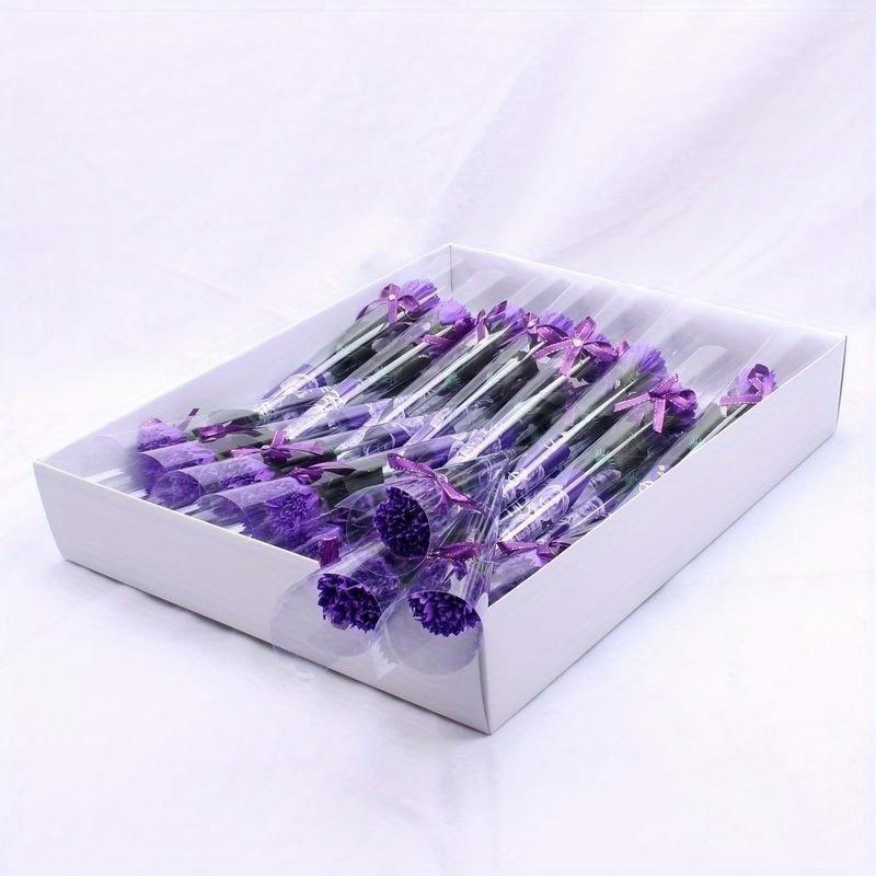 

5 шт./лот искусственная гвоздика для ванны, цветок, вечеринка, подарок на День матери, украшение, подарок на День святого Валентина темно-фиолетового