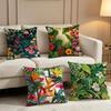 Fashion Tropical Jungle Flowers Plants Comfortable soft Pillow Case for Sofa Room Home office Decor and Protective Covers
