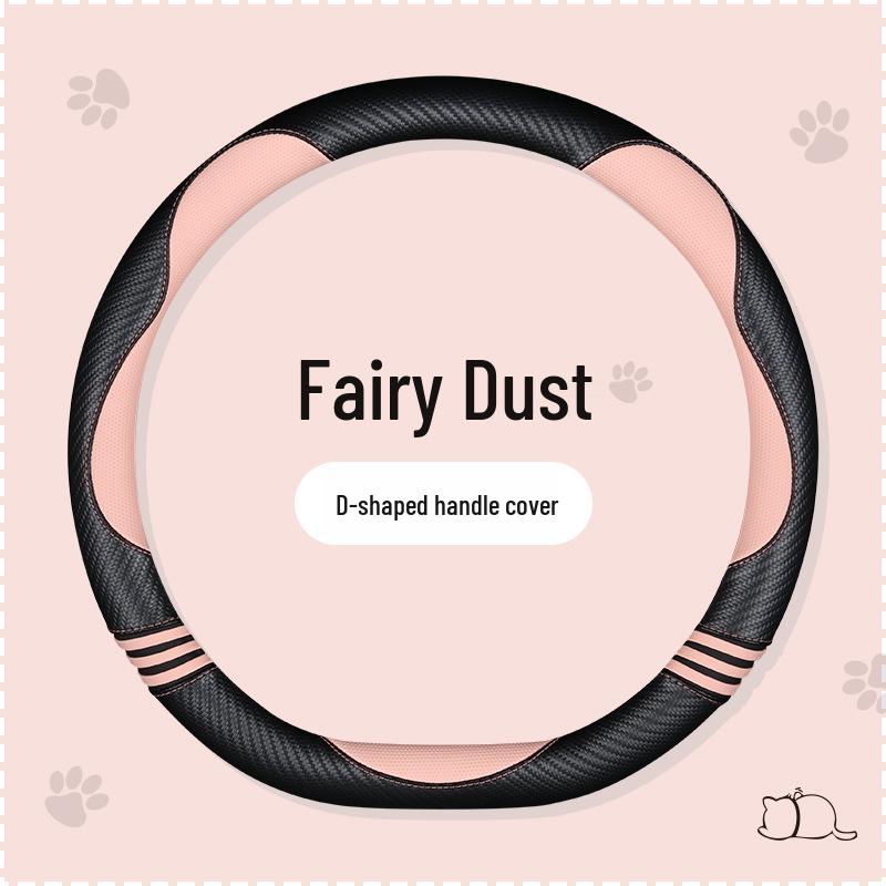FSB Cartoon Cat Carbon Fiber Steering Wheel Cover – Cute, High-End, Sporty Design