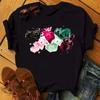T-shirt Women's Colorful nail polish Funny Fashion Summer Simple Clothing Pattern T-shirt