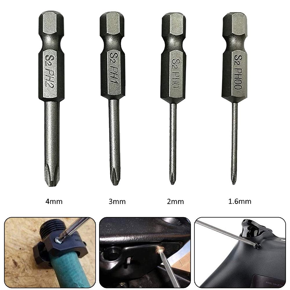 5pcs Screwdriver Bits 6.35mm Cross Screwdriver Bits Magnetic Bits