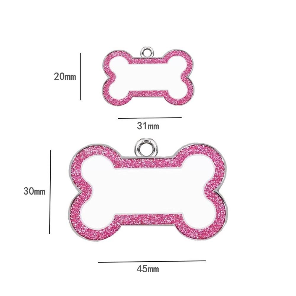 50pcs Dog Tags Personalized for Pets Glitter Dog Name Tag for Small Large Dogs Cats