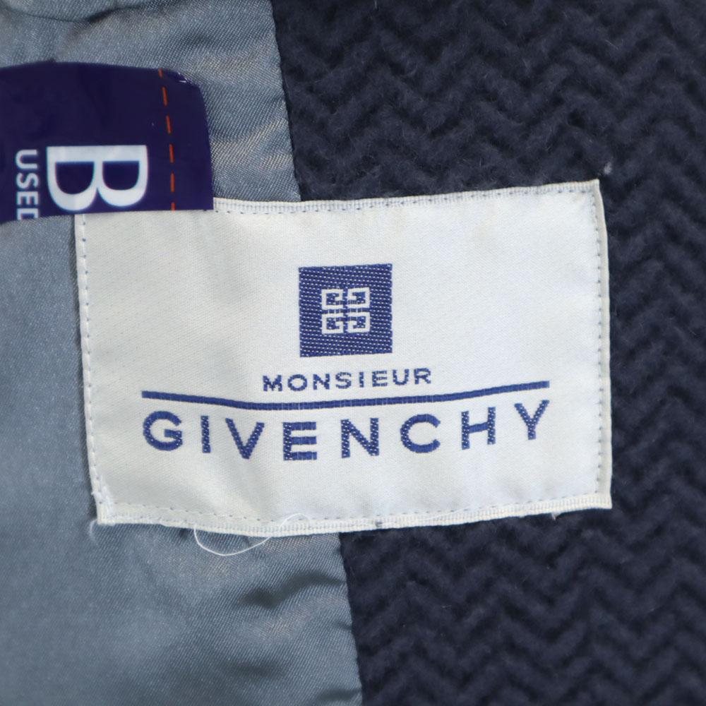 Givenchy 90s Old Herringbone Pattern Wool coat L gray Men's Used