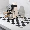 Plaid Coffee Machine Mat Absorbent Diatom Mud Drying Pad Easy-care Dining Table Mat Non-Slip Kitchen Bar Accessory