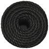 Vidaxl Linka Robocza, Czarna, 10 Mm, 100 M, Polipropylen