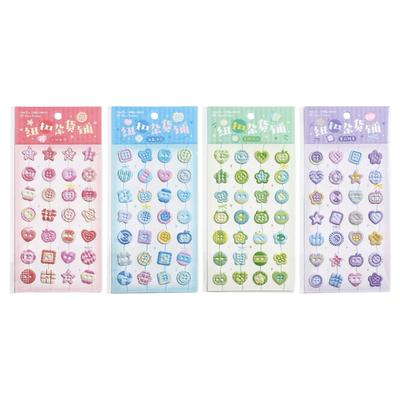 Adesivo in Gommapiuma a Forma di Bottone Forniture Decorative per Scrapbooking per Taccuino Diario Telefono Borraccia Adesivo Ricompensa per Bambini
