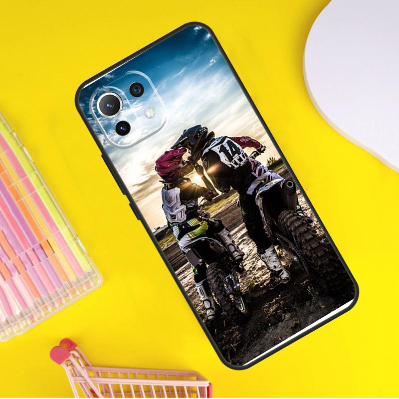 Moto Cross Motorcycle Sports Cover For Xiaomi 14T Pro 11T 12T 13T 13 14 Ultra POCO X7 Pro X3 X5 F3 F5 F6 M6 X6 Pro Case