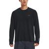 Under Armour Solid Color Crew Neck Pullover Straight Long Sleeve T-Shirt Men Tops Black 1375693-001