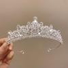 Hochzeit Haar Tiara Kristall Braut Tiara Krone Silber Farbe Diadem Schleier Tiaras Hochzeit Haarschmuck Kopfschmuck Kopfschmuck