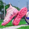 34-46 Unisex Football Boots Rubber Soft Sole Short Nail Artificial Turf Youth Children Football Shoes Boys Soccer Shoes
