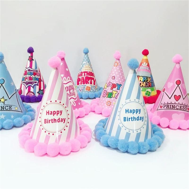 Unisex Birthday Party Hat Children Princess Carnivals Party Props Cap Headwear