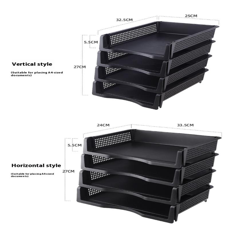 1/3Pcs Detachable Plastic Office File Folder Stand Multi-Layer Desktop Storage Ra Desk Organizer Box Document Holder