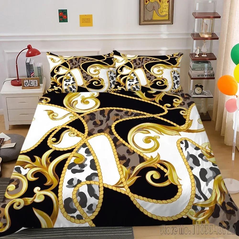 Fashion 3D Digital Luxury Print Duvet Cover Set HD Comforter Cover for Kids Bedding Sets Bedclothes Bedroom Decor