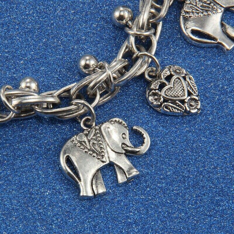 Europa und die Vereinigten Staaten haben ein Retro-Armband mit geschnitztem Elefantenherz und einem Fußkettchen mit Liebe gestaltet