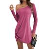 2025 Long Sleeve Loose Solid Colour T-Shirt Casual Elegant And Beautiful Women's Dresses Fashion Summer Dress