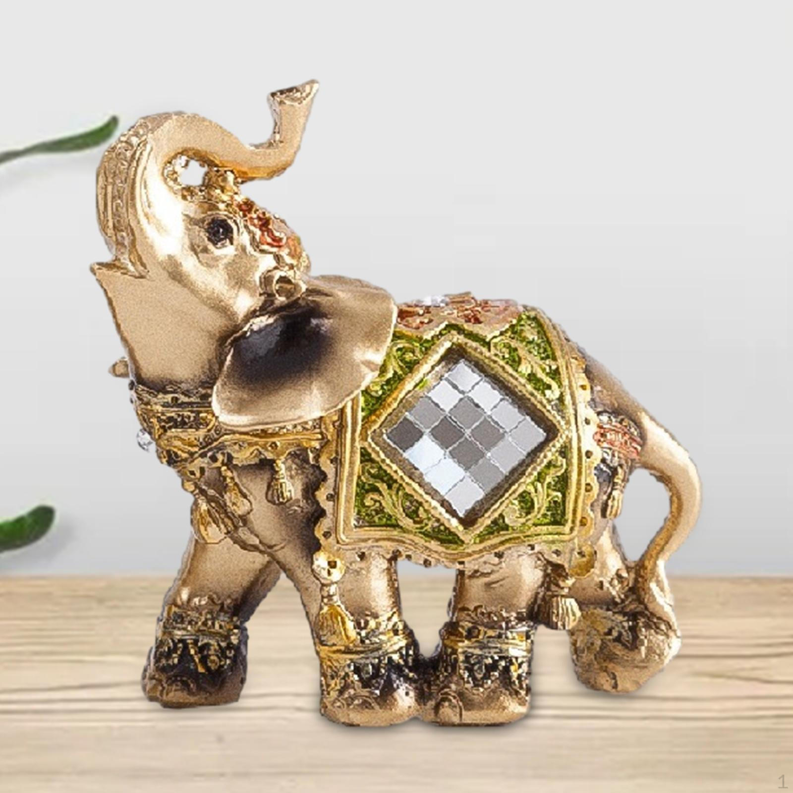 

Статуи из смолы для декора слонов, коллекционные фигурки для спальни, дома 10.5cmx5cmx10.5cm