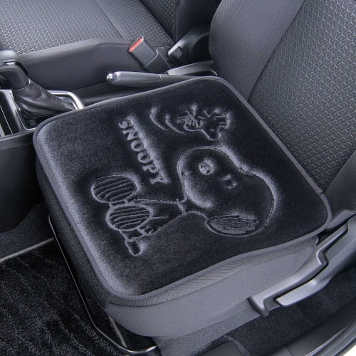 BONFORM Seat Cushion Snoopy Press Light/Normal Car Square Shape with Stopper 45x45cm Black 5712-02BK